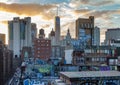 Graffiti Covered Rooftops of Chinatown NYC